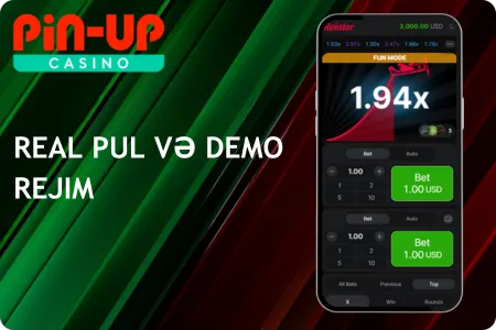 Real pul və demo rejim